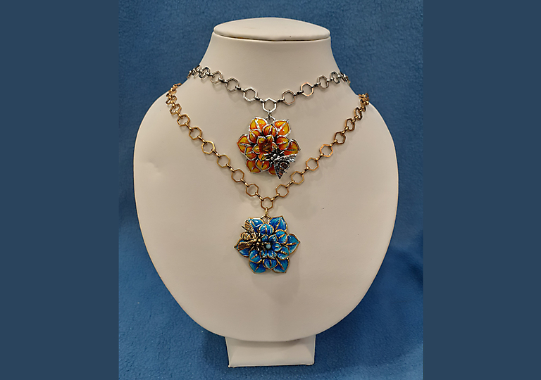 Necklaces Painted and Enameled